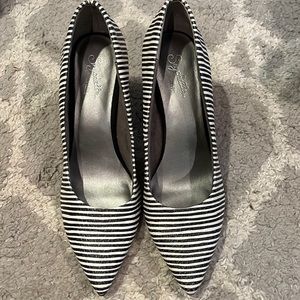 striped heels